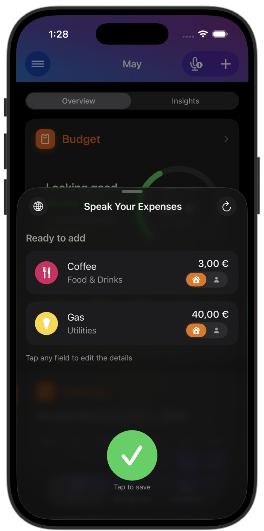 Sag es einfach. BillPlex notiert es.